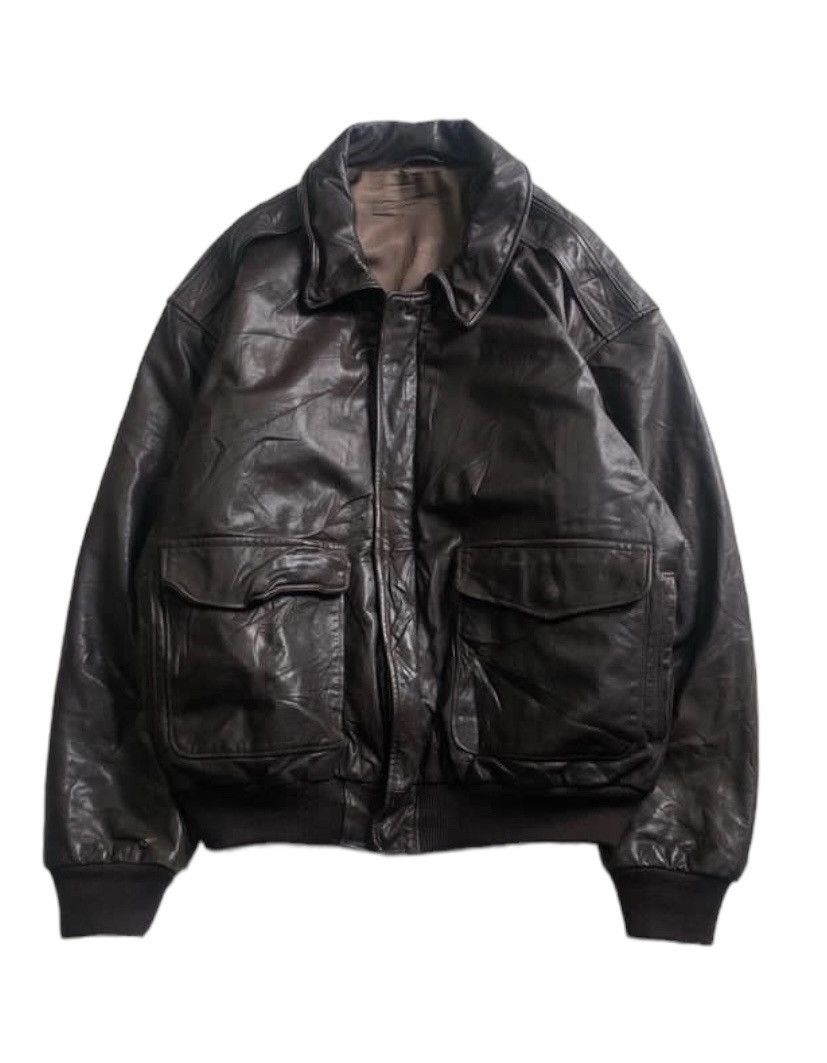 Golden Bear Vintage Golden bear type A2 leather jacket military | Grailed