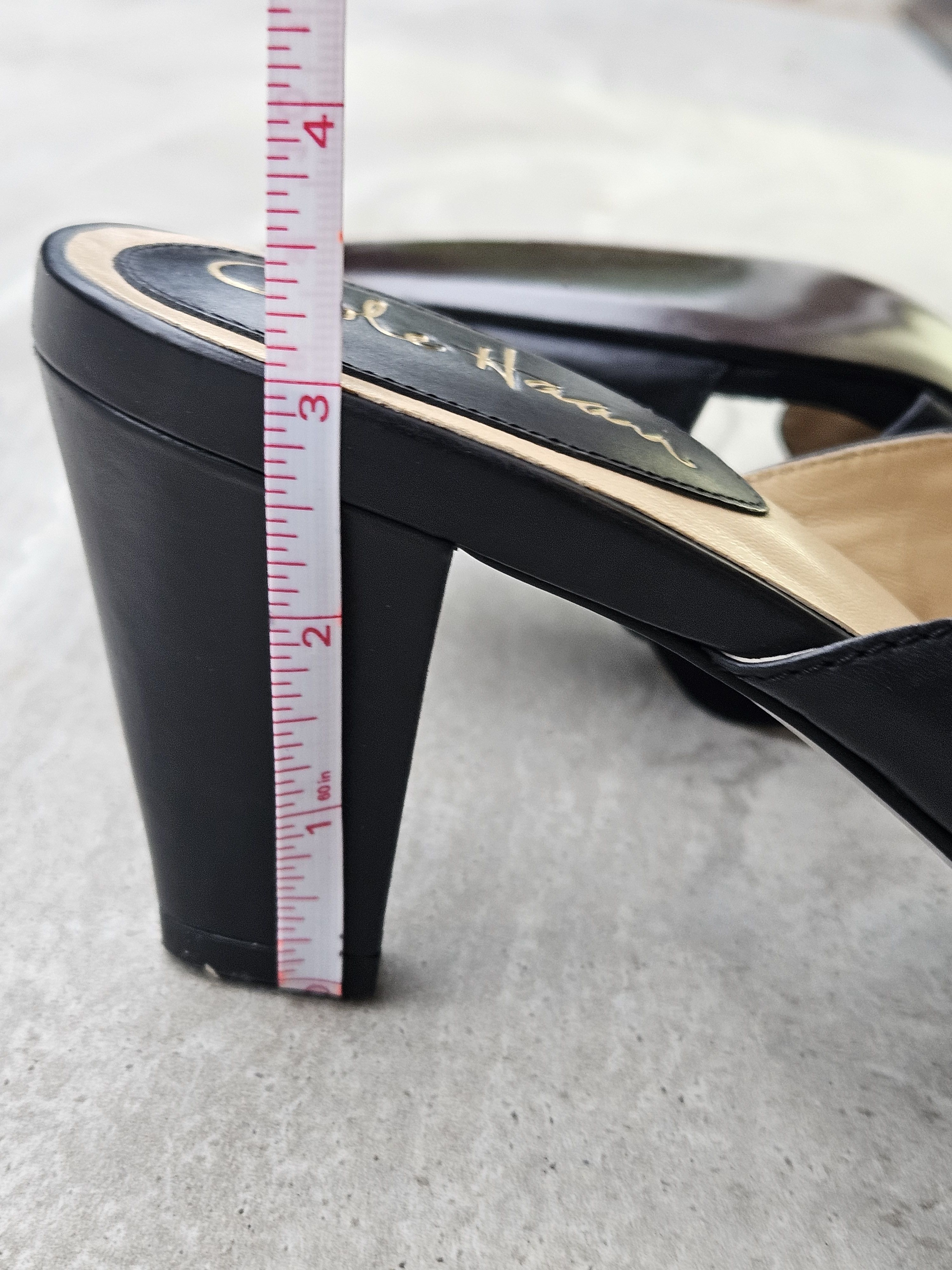 Cole Haan Cole Haan Black Leather Stretch Strap Heels Size 10B Italy Size US 10 / IT 40 - 6 Thumbnail