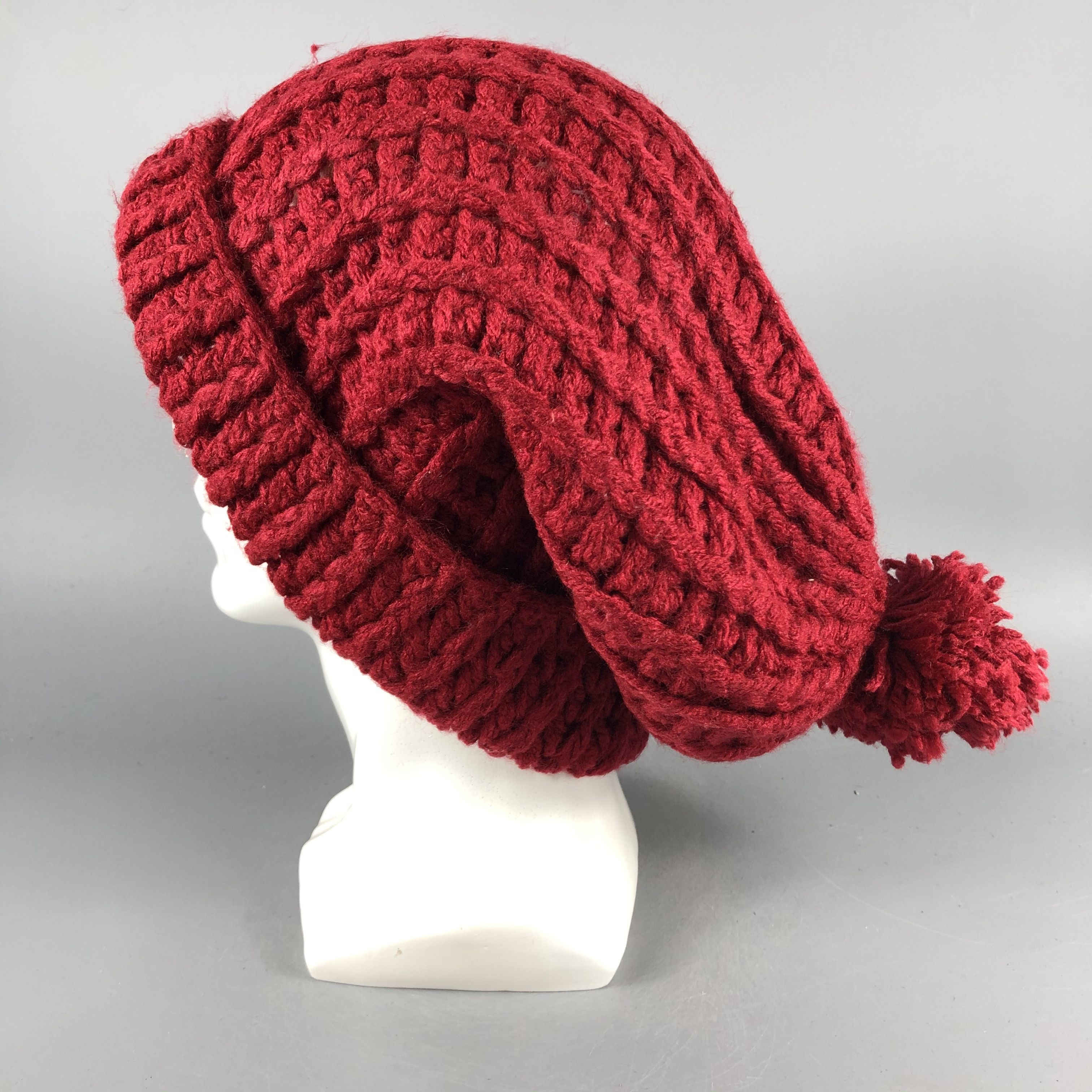 Japanese Brand × Vintage Japanese Brand Knit Slouchy Snow Hat Snow Cap -D901 Size ONE SIZE - 1 Thumbnail