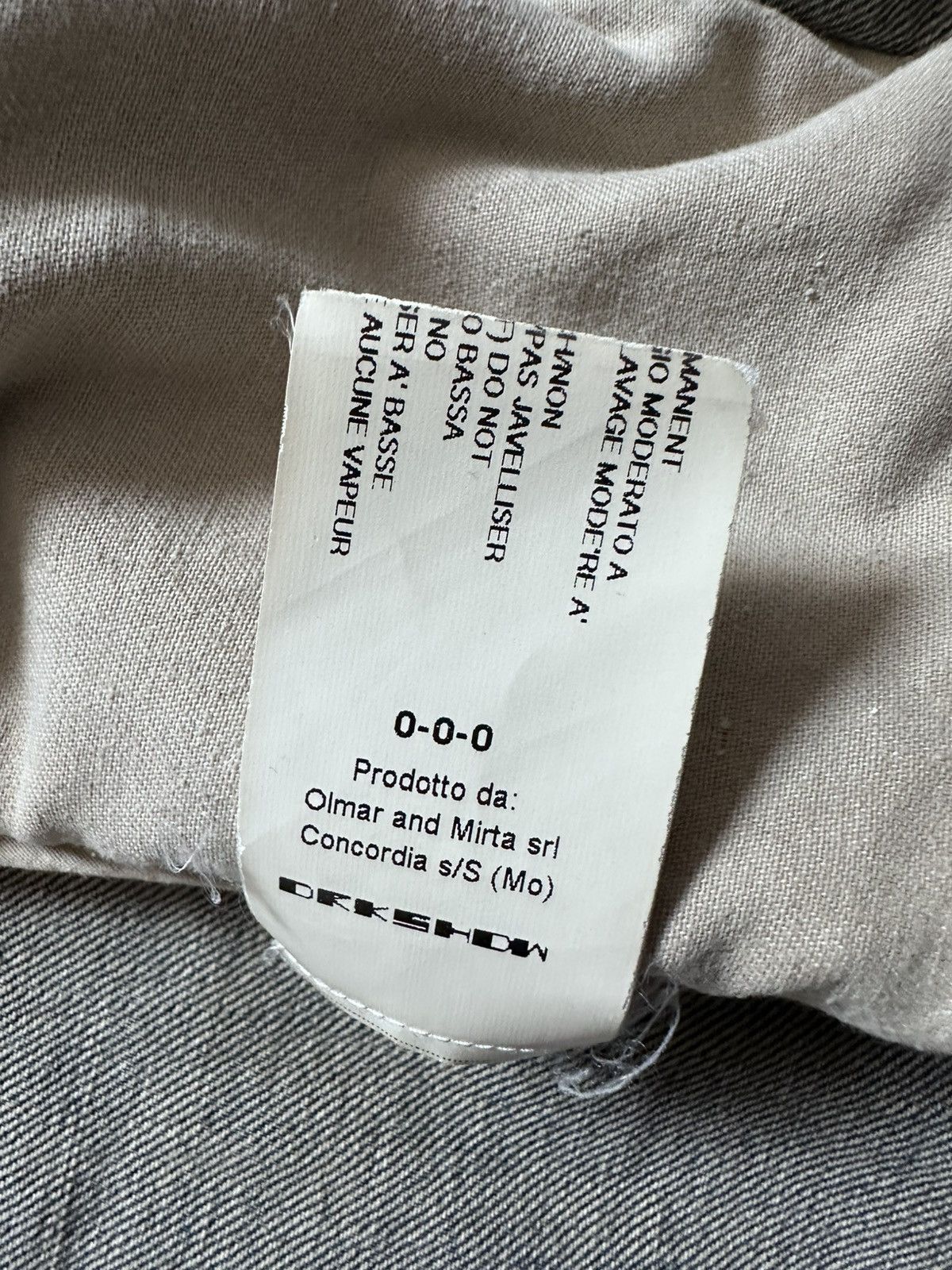 Rick Owens Drkshdw 1/1 Sample Rick Owens Drkshdw ss14 Denim Bone Slave Jacket Size US M / EU 48-50 / 2 - 6 Thumbnail