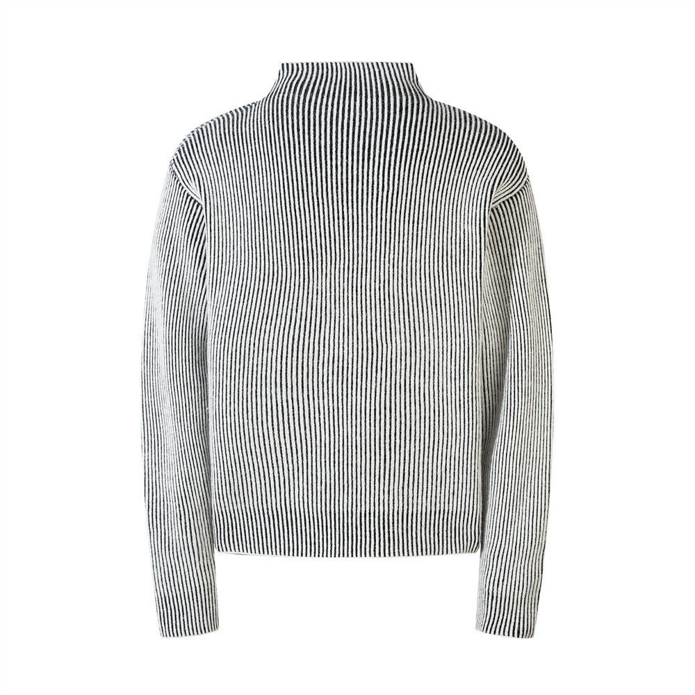 Japanese Brand y2k Style Turtle Neck Striped Knit Sweater Size US M / EU 48-50 / 2 - 2 Thumbnail