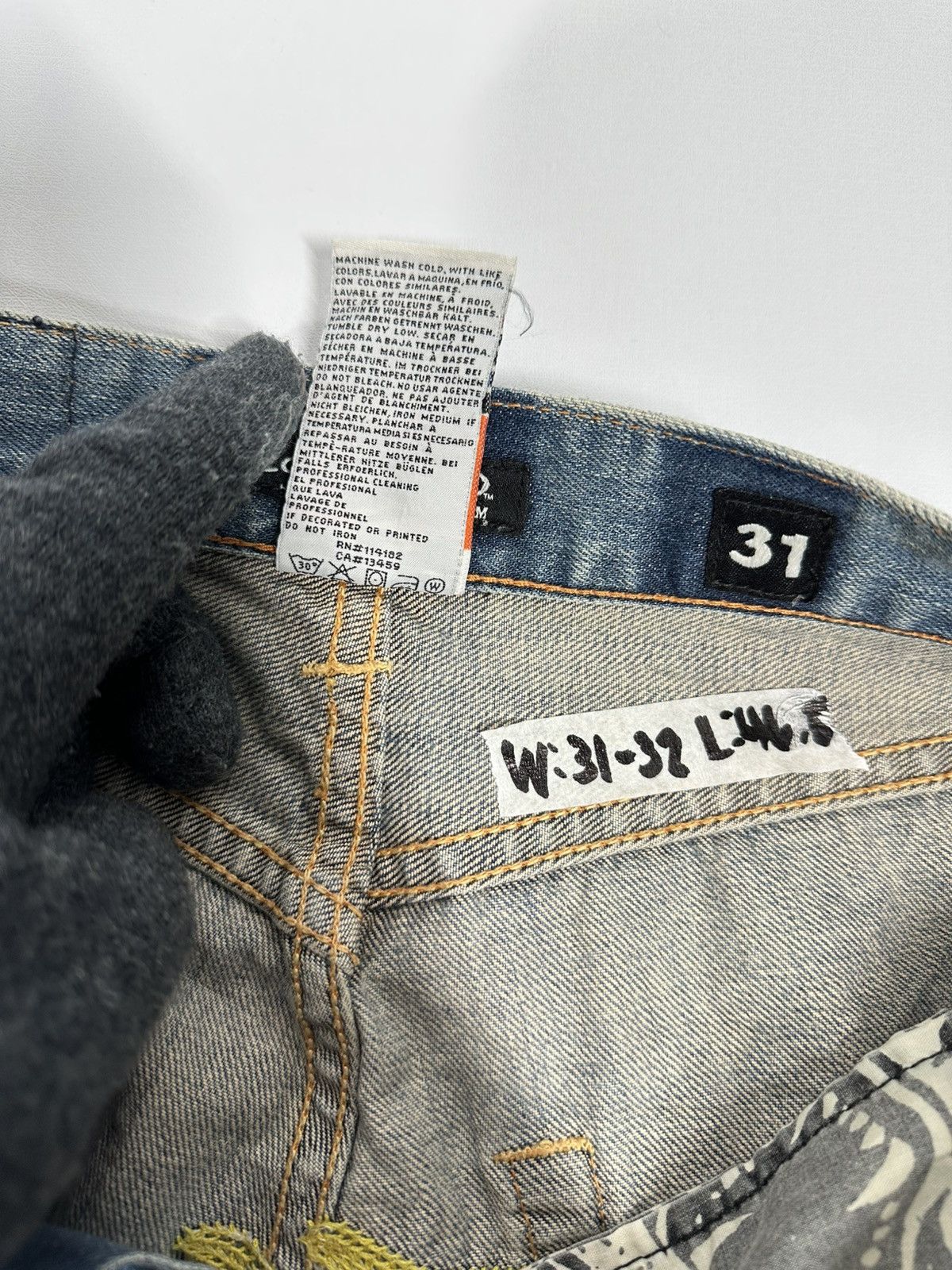 Ed Hardy Ed Hardy Denim Jeans Tattered Embroidered Logo✨⭐️✨✨⭐️⭐️ Size US 32 / EU 48 - 6 Thumbnail