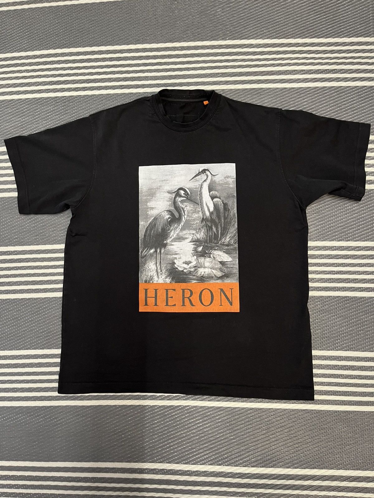 Heron Preston Heron Preston Black 'Heron' T-Shirt Size US XL / EU 56 / 4 - 1 Thumbnail