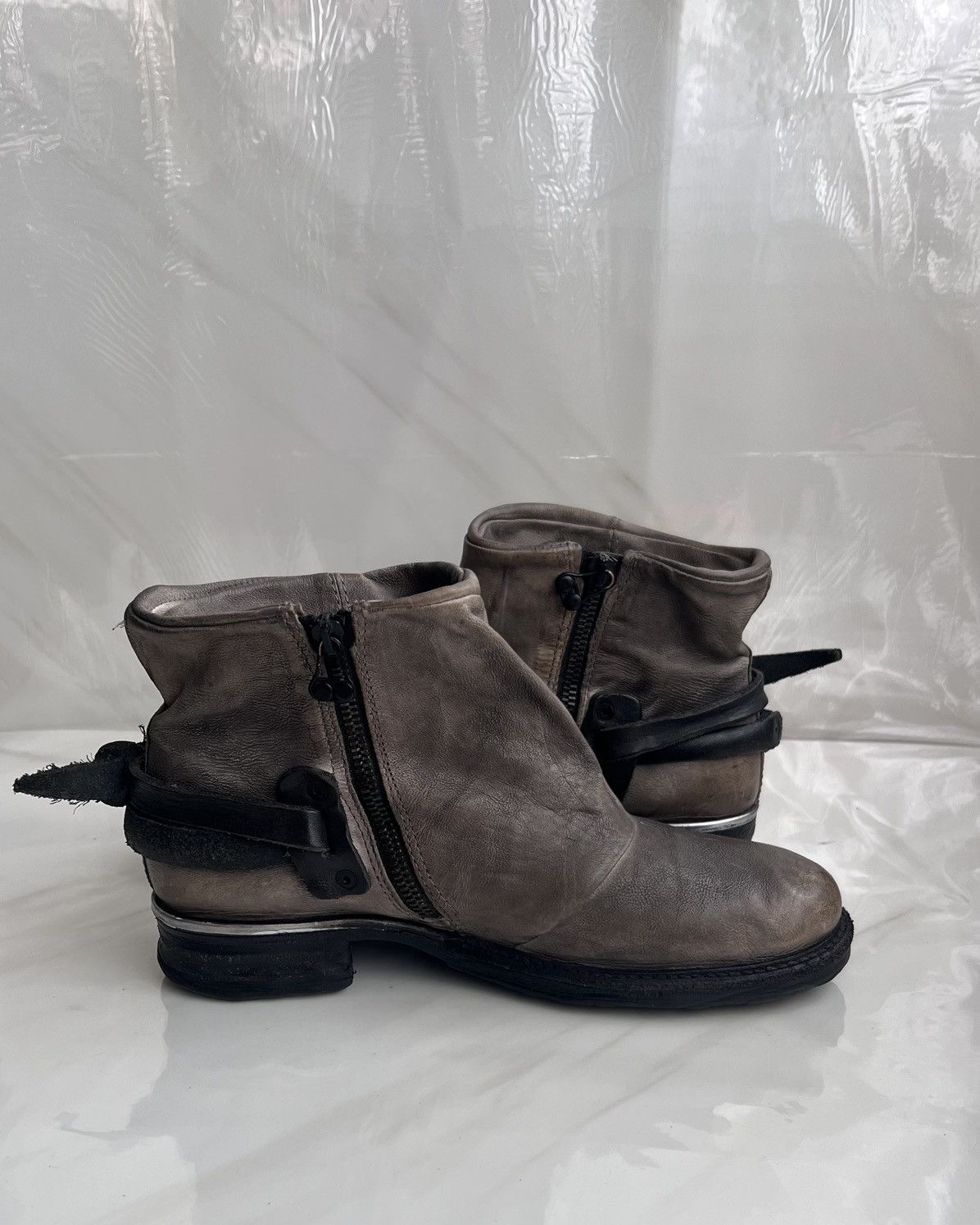 A.S.98 As 98 Airstep Zipper Boho Biker Gray distressed boot Size US 8 / IT 38 - 6 Thumbnail