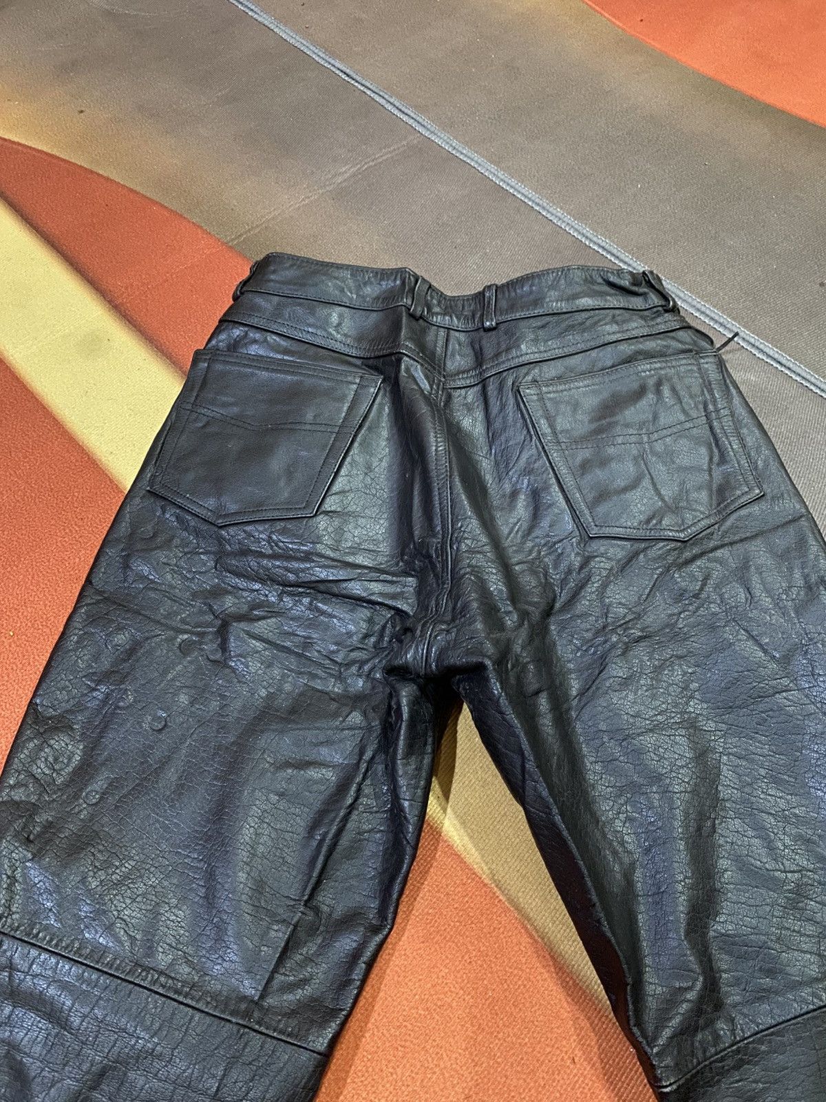 Genuine Leather Highway One Motorcycle Pants Side Zip & Snap Biker Chaps Size US 30 / EU 46 - 20 Thumbnail