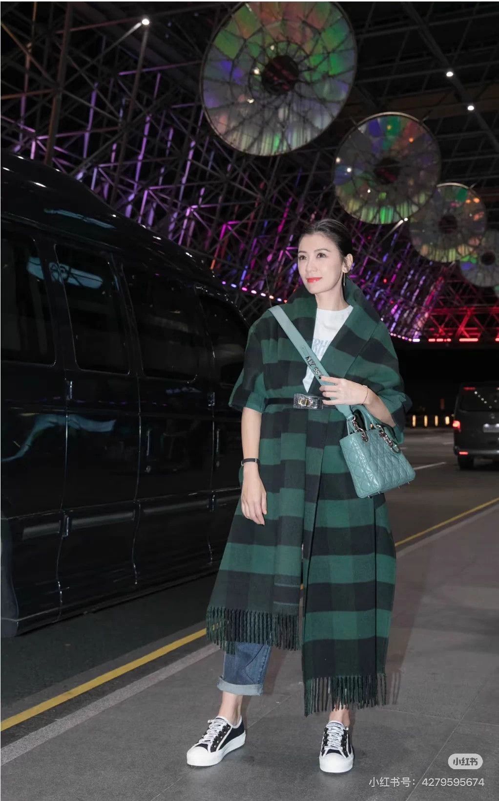 Dior Dior Vintage Dark Green Plaid Shawl Scarf M NWT Size ONE SIZE - 7 Thumbnail