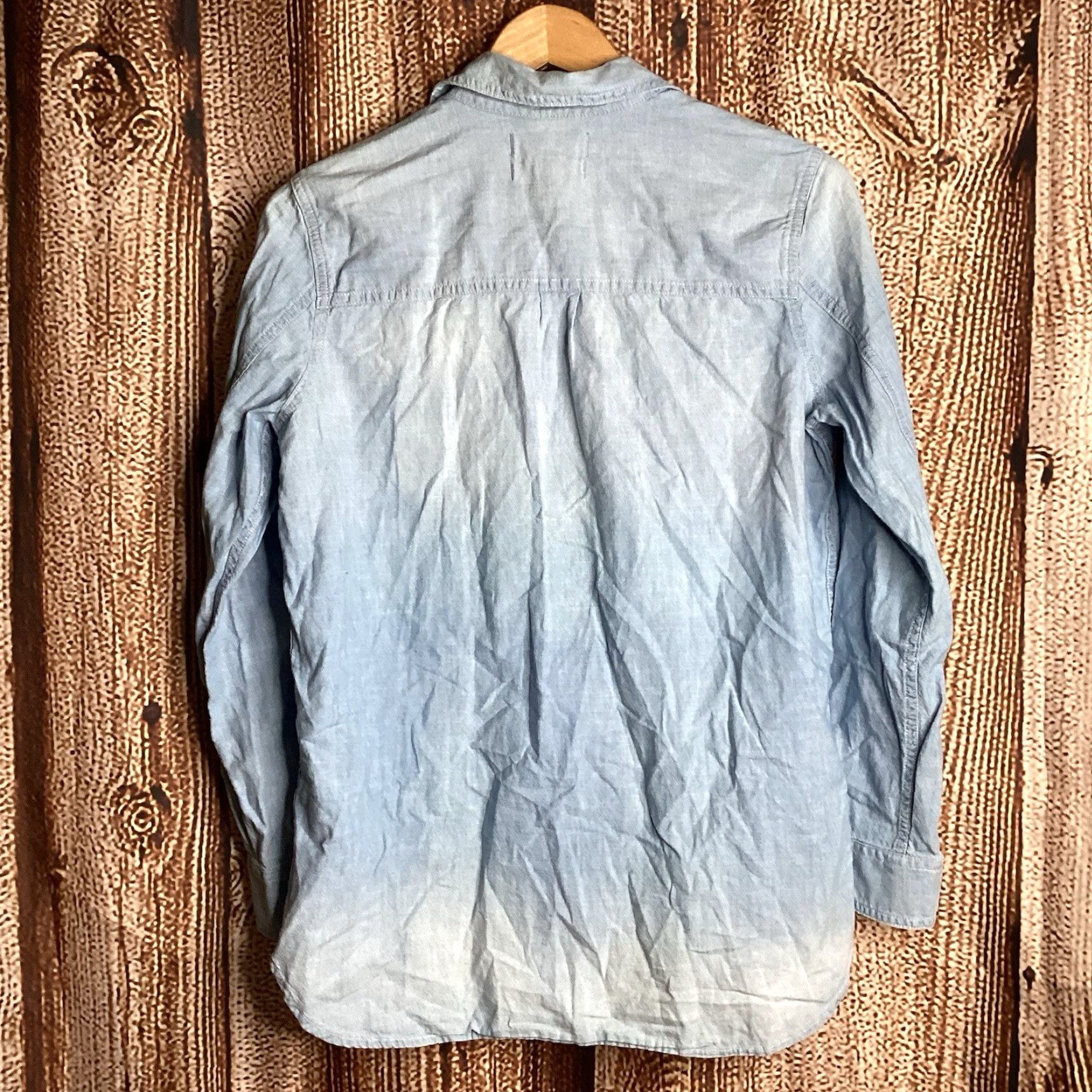 Madewell Madewell Button-Up Denim Shirt Womens Small Blue Long Sleeve Collared Casual Size S / US 4 / IT 40 - 3 Thumbnail