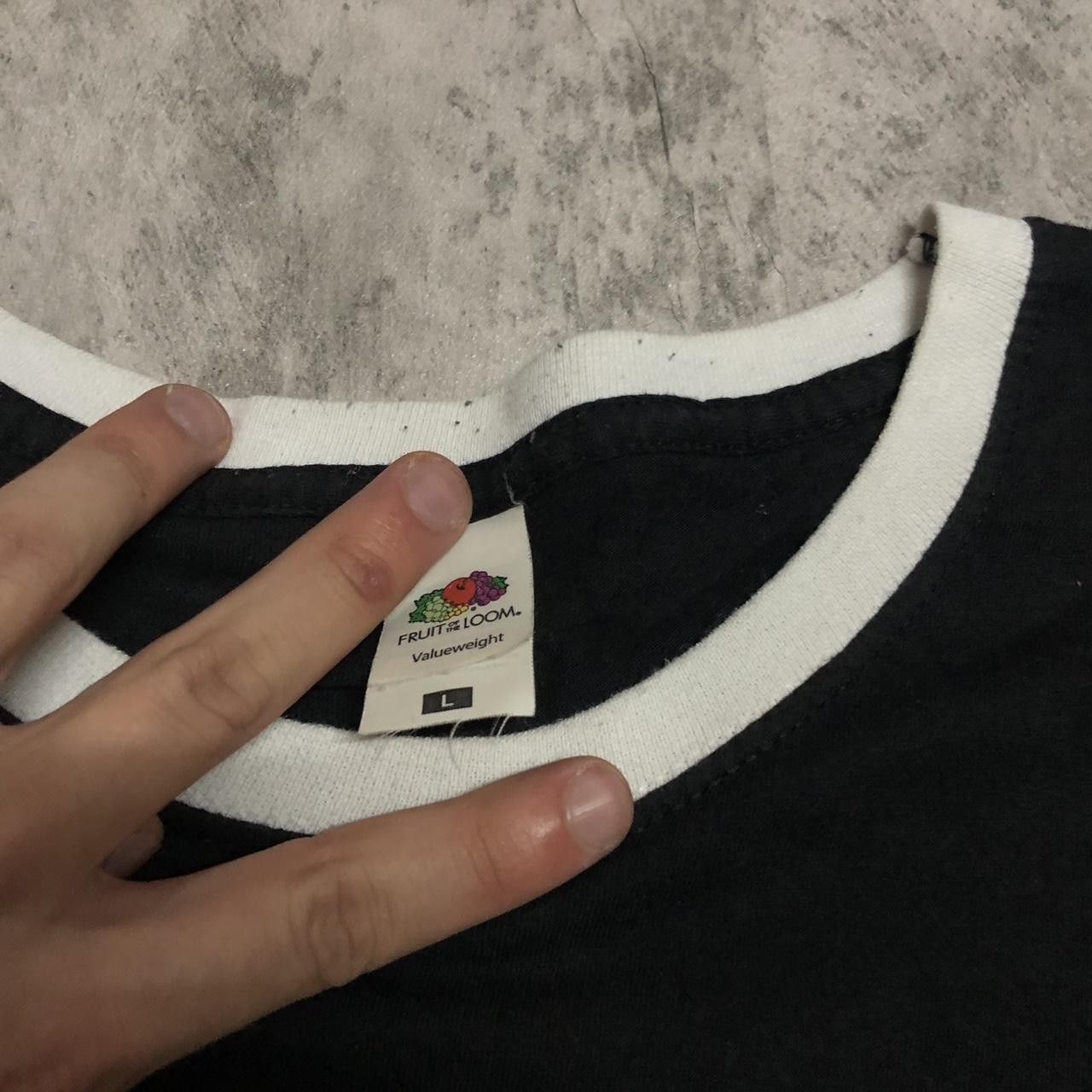 Fruit Of The Loom 2000s black and white Fruit of the Loom star ringer tee Size US L / EU 52-54 / 3 - 3 Thumbnail