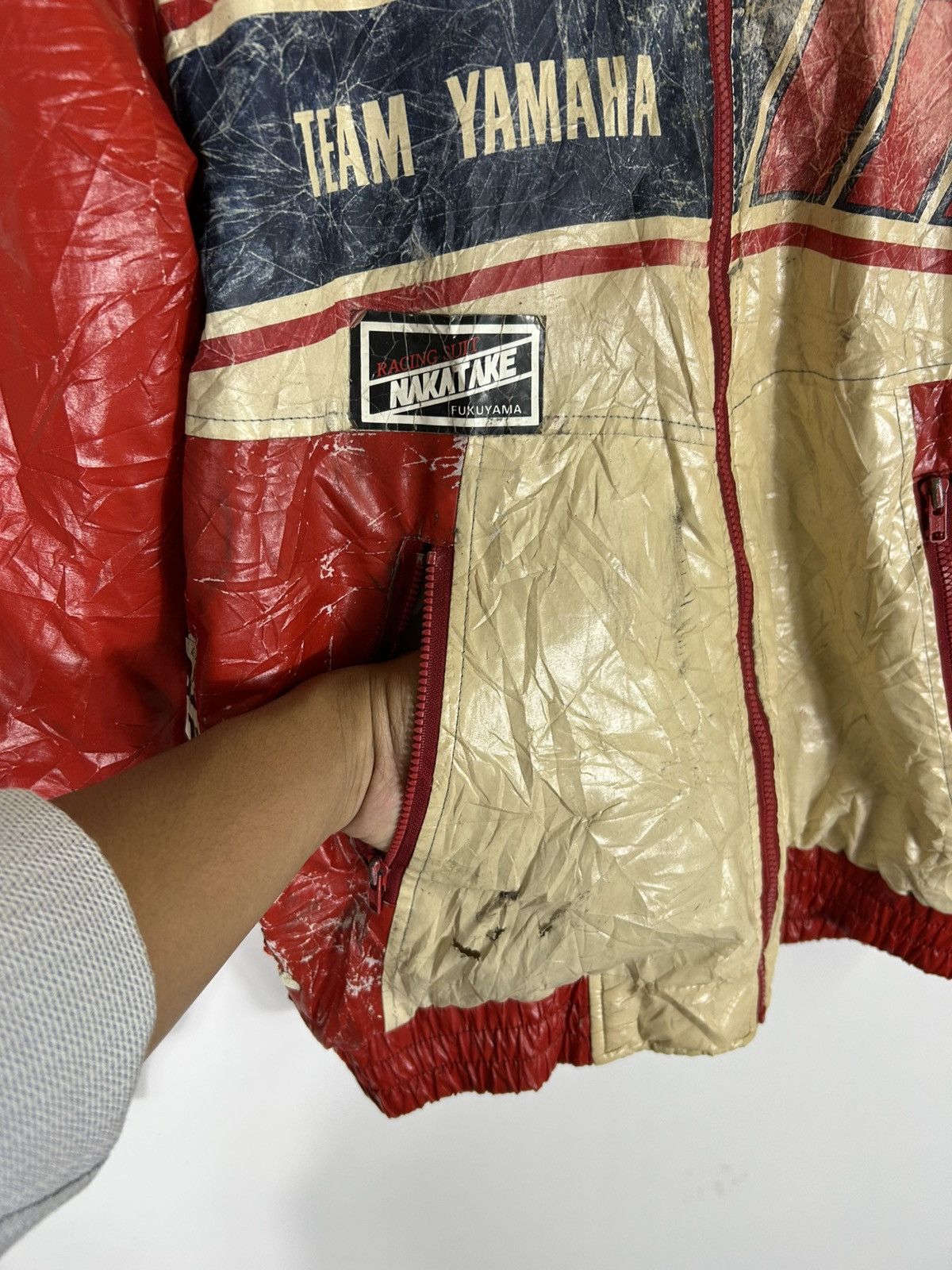 Vintage × Yamaha ⚡️Vintage Team Yamaha Motorsport Distressed Bomber Jacket Size US M / EU 48-50 / 2 - 8 Thumbnail