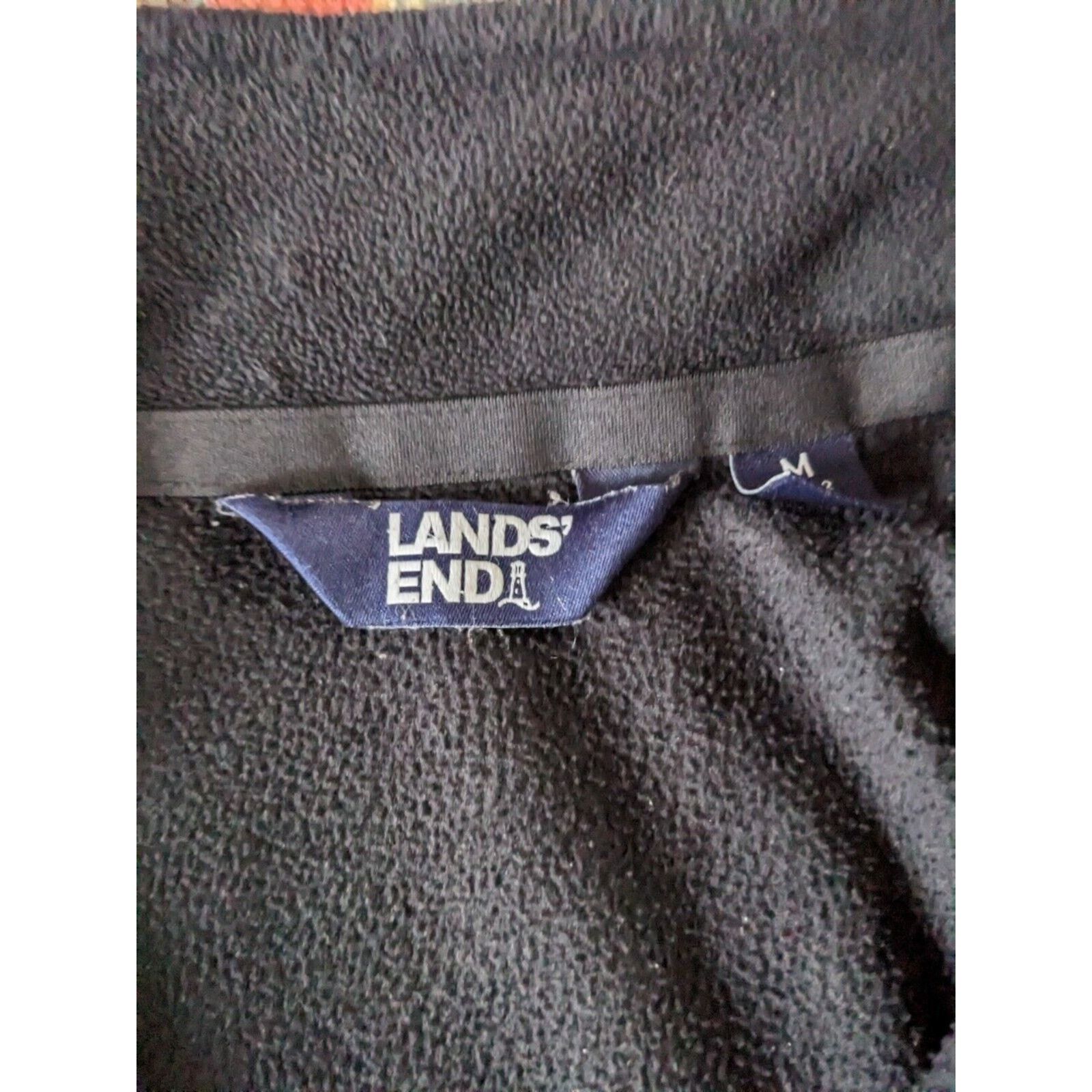 Lands' End Women’s Lands’ End Half Zip Fleece Size Medium Black Size M / US 6-8 / IT 42-44 - 3 Thumbnail