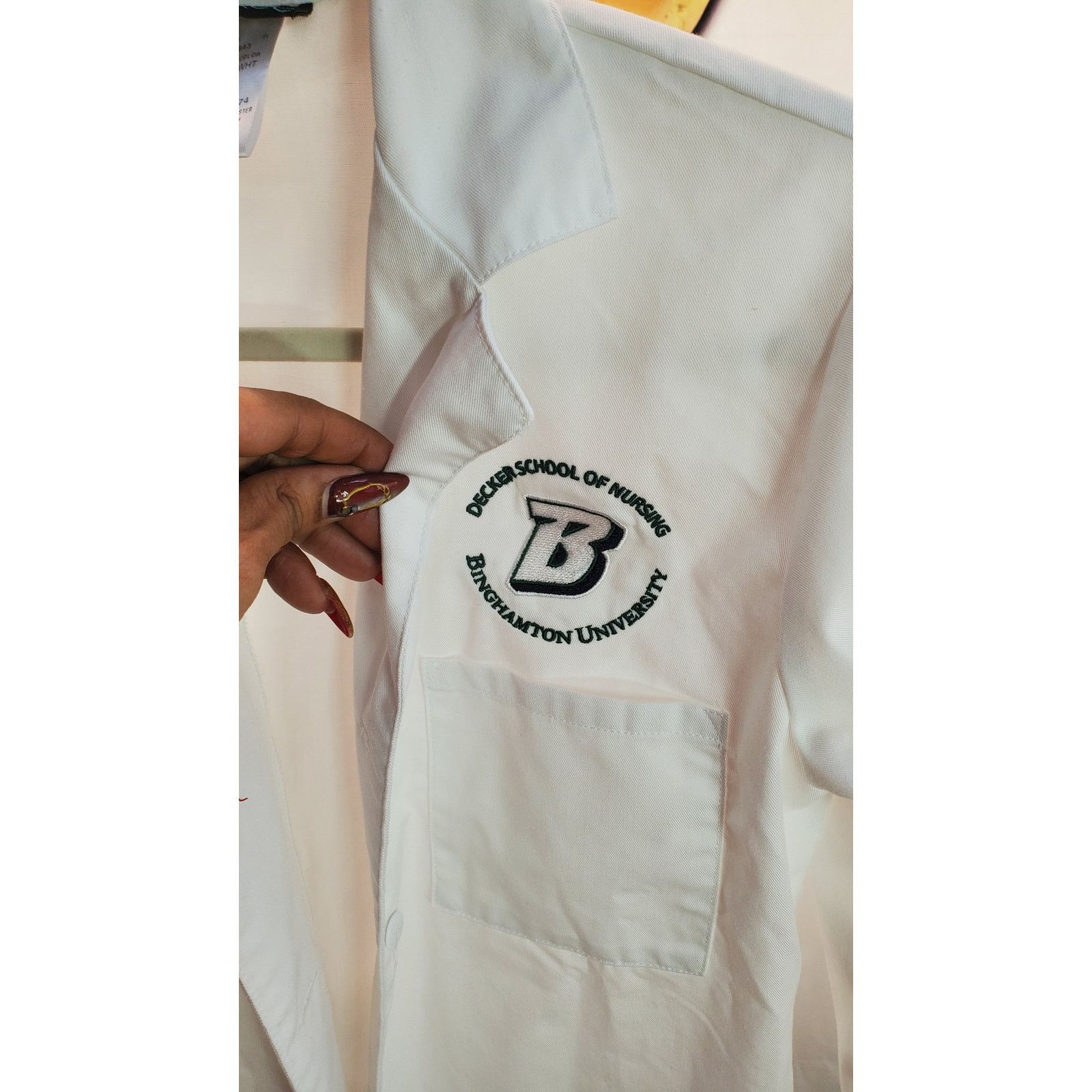 Cherokee White Lab Coat Binghamton University Nursing Embroidered S Size S / US 4 / IT 40 - 4 Thumbnail