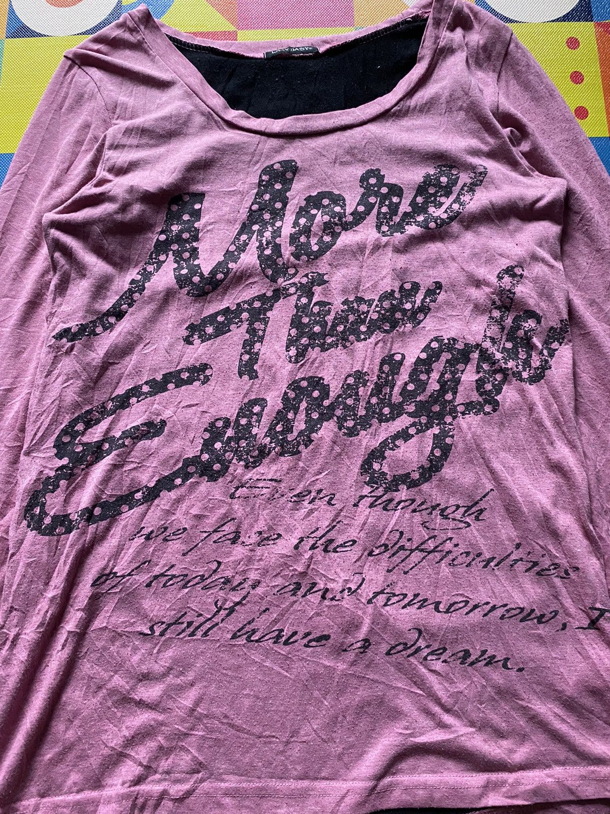 If Six Was Nine × Japanese Brand × Le Grande Bleu (L.G.B.) 2000s Lazy Daisy double layers poem cut out tshirt Size US M / EU 48-50 / 2 - 3 Thumbnail