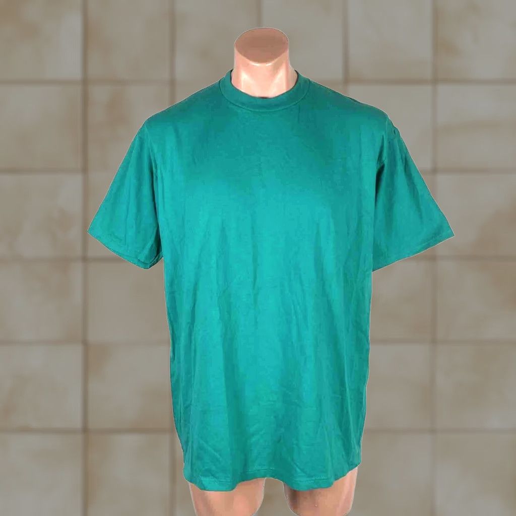 Jerzees VINTAGE Jerzees T-Shirt Jade Green 50/50 XL USA MADE Crew Neck Short Sleeve Mens Shirt Size US XL / EU 56 / 4 - 1 Thumbnail