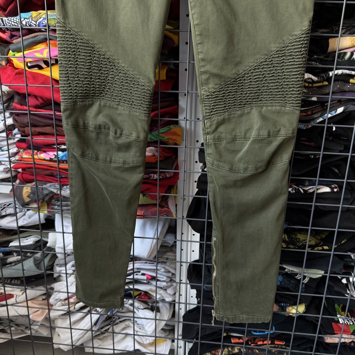 Balmain Olive Baiker Jeans