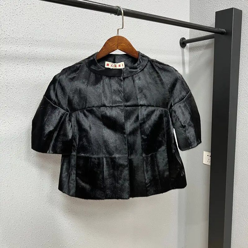 Marni Marni Black Wool Jacket for Women 0089 Size L / US 10 / IT 46 - 1 Thumbnail