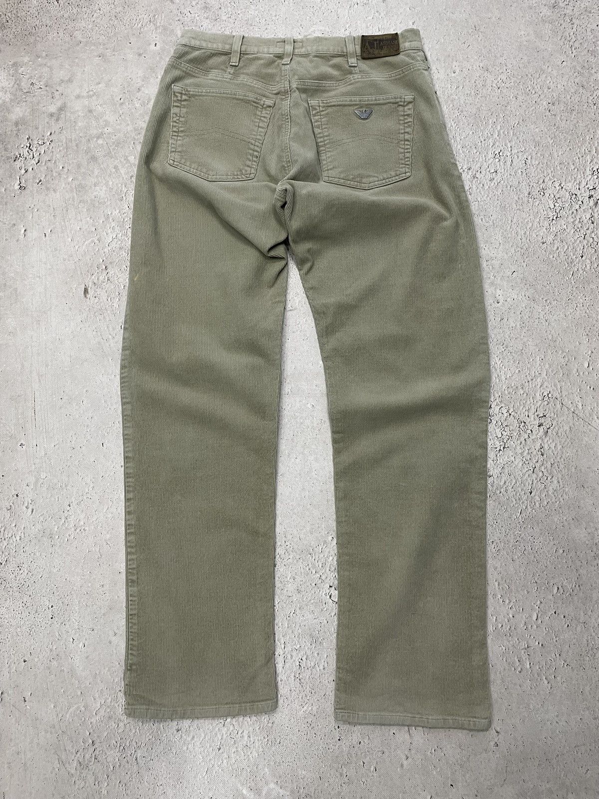 Armani Armani Jeans beige retro velvet classic comfort fit pants Size US 33 - 1 Thumbnail