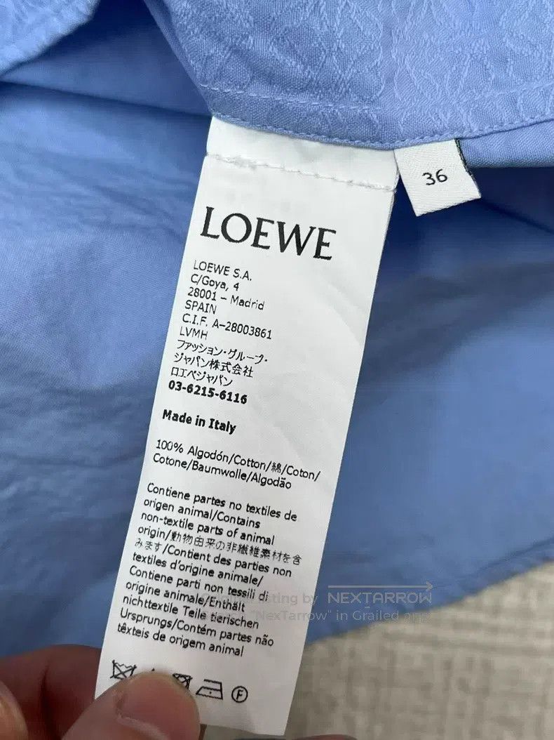 Loewe Loewe Printed Logo Hooded Shirt Size XS / US 0-2 / IT 36-38 - 3 Thumbnail