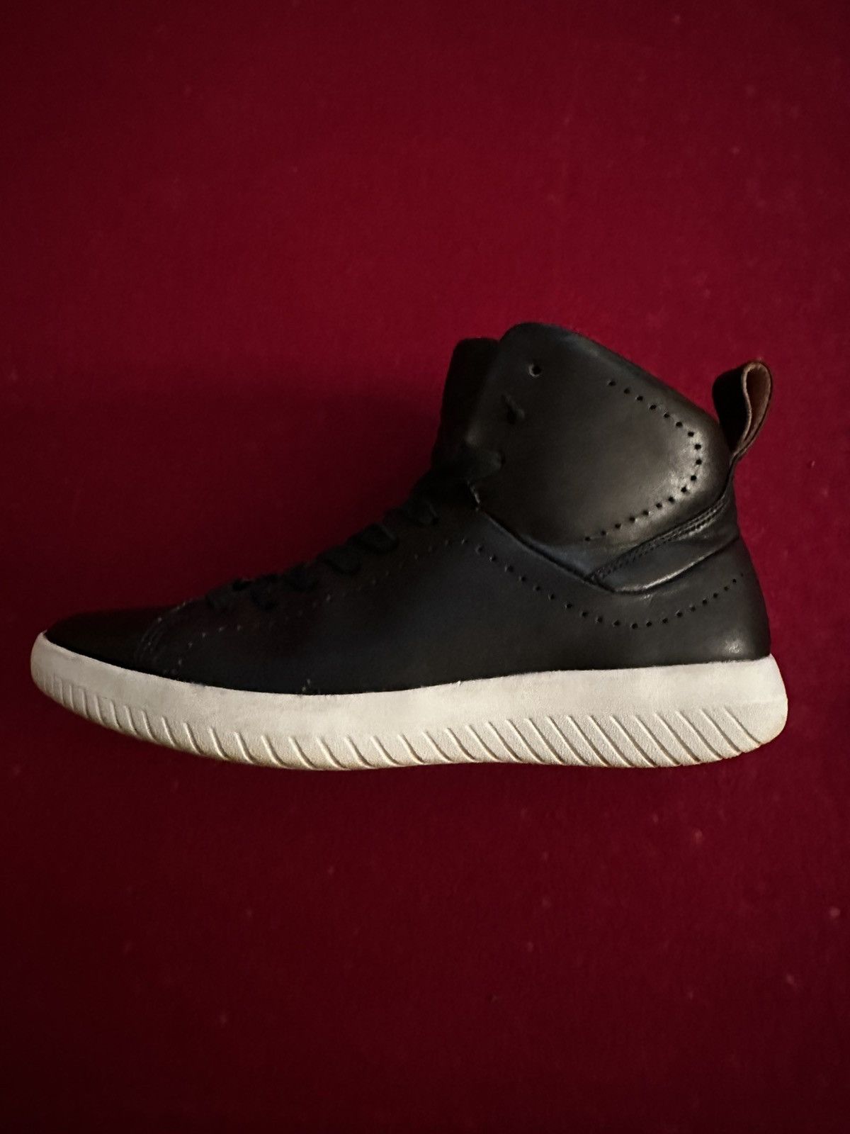 Other MOBS Black Leather Tread High-Top Sneakers SZ 8. Retail $330 Size US 8 / IT 38 - 4 Thumbnail