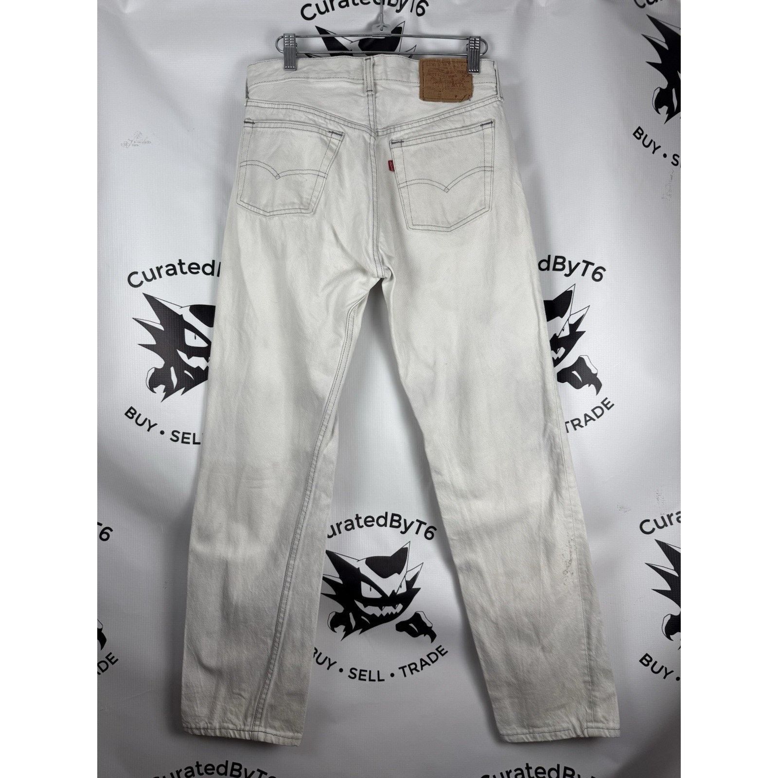 Levi's Vintage 80s Levi 501 Jeans White 30x30 | 29.5/29.5 Size US 30 / EU 46 - 2 Thumbnail
