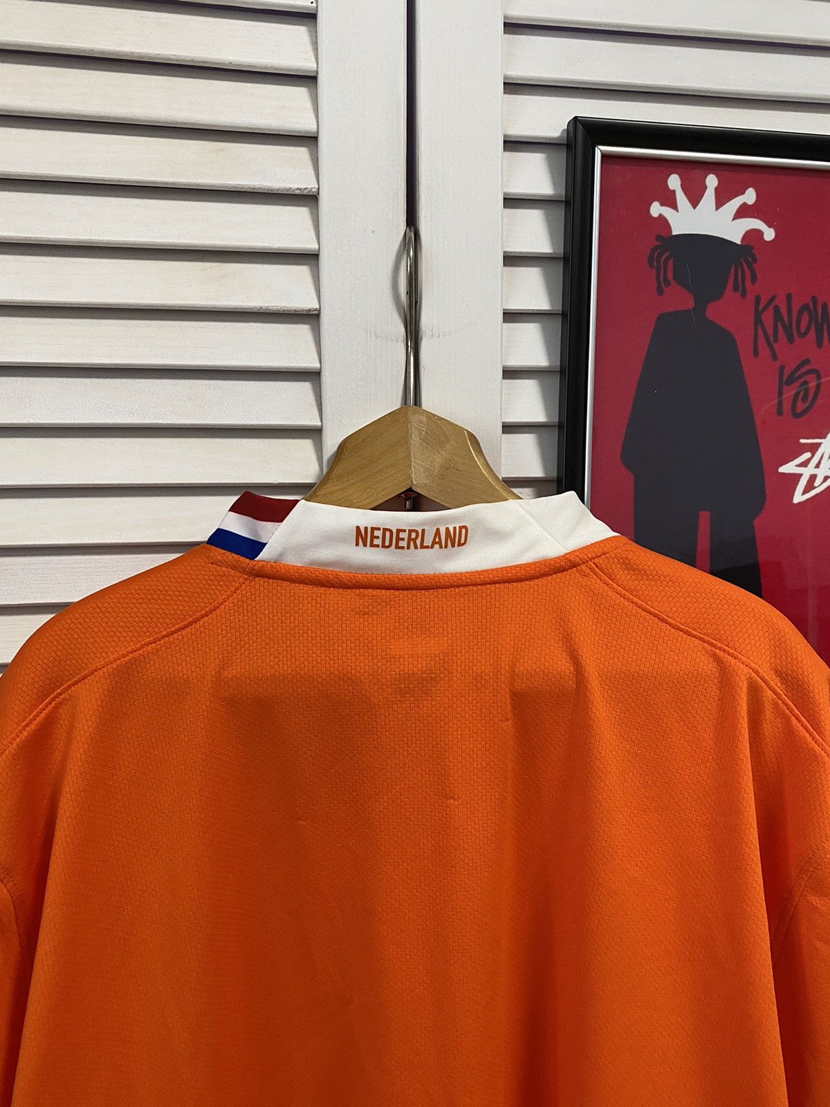 Nike Shirt Soccer Jersey Nike Fit KNVB Nederland 2008 - 09 Y Size US XL / EU 56 / 4 - 5 Thumbnail