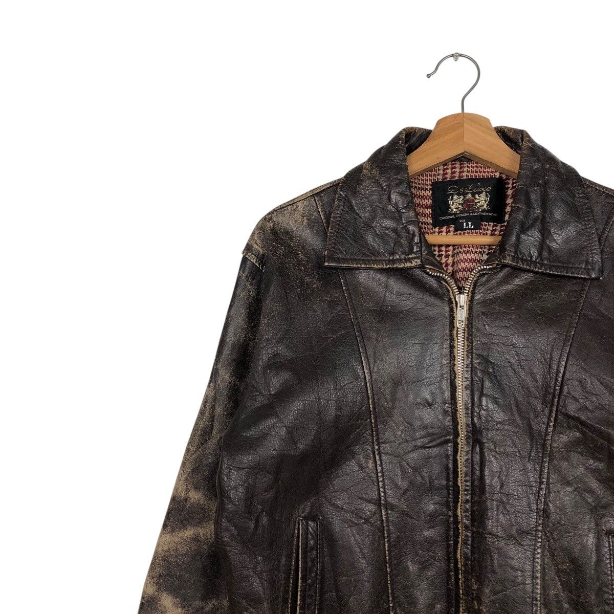 Japanese Brand 📌Vintage Genuine Leather Jacket Deluxe Japan Made Size US L / EU 52-54 / 3 - 8 Thumbnail