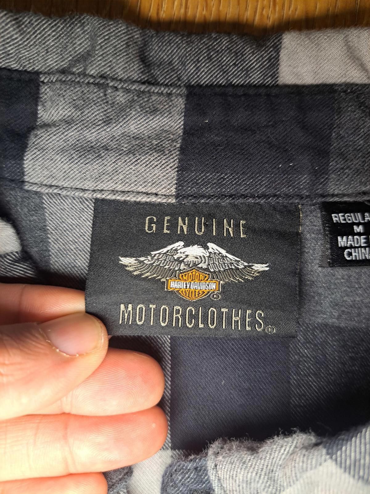 Harley Davidson Harley Davidson Flannel Shirt Mens Medium Gray Check Cotton Size US M / EU 48-50 / 2 - 2 Thumbnail