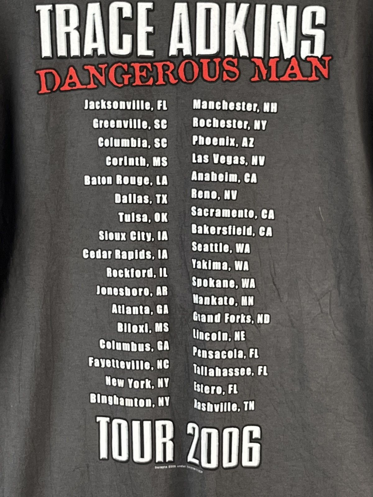 Vintage Trace Adkins vintage t shirt country dangerous man tour 2006 Size US L / EU 52-54 / 3 - 5 Thumbnail