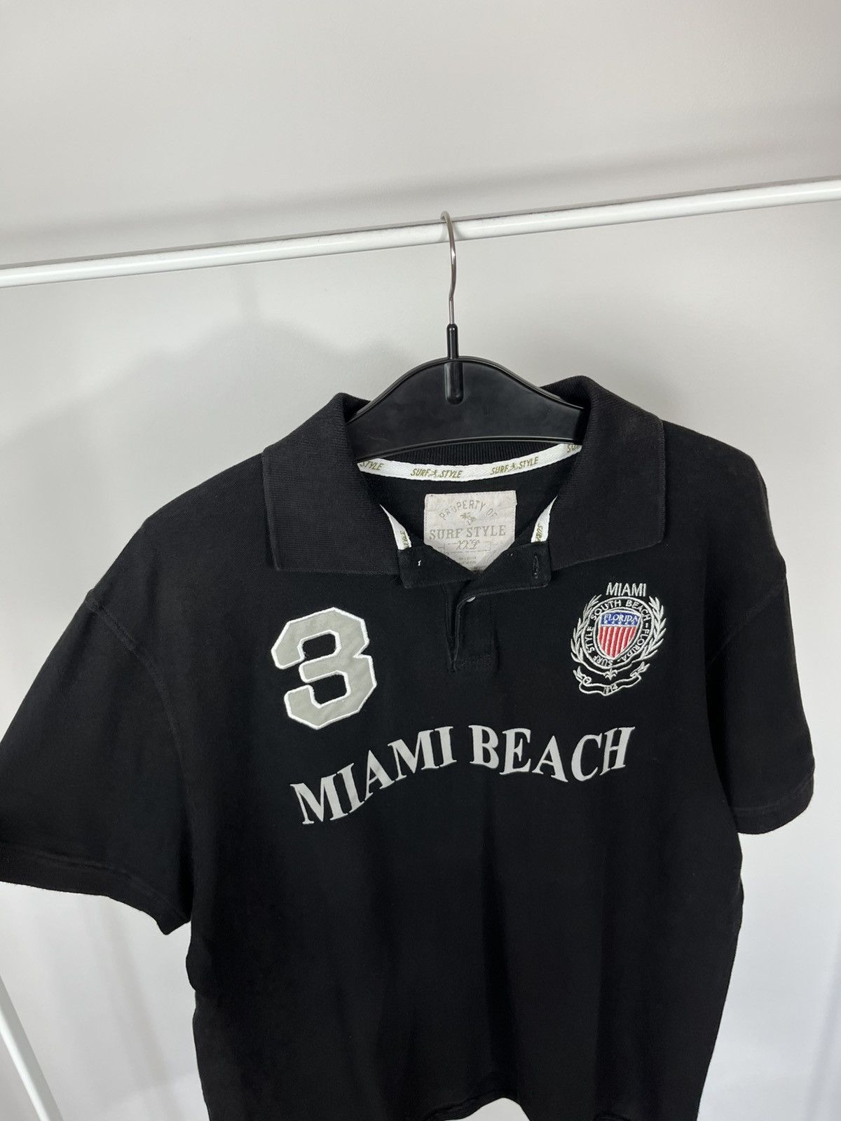 Other Vintage Miami Beach Polo Shirt Black Surf Style Mens XL Size US XL / EU 56 / 4 - 6 Thumbnail