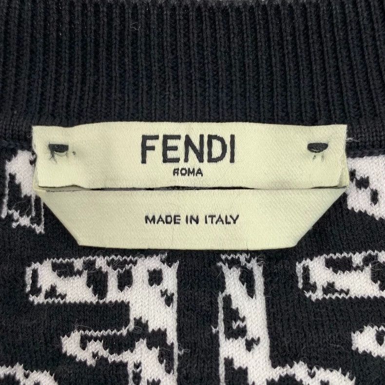Fendi Fendi Gray Logo Print Cotton Dress Size US 42 / EU 58 - 6 Thumbnail