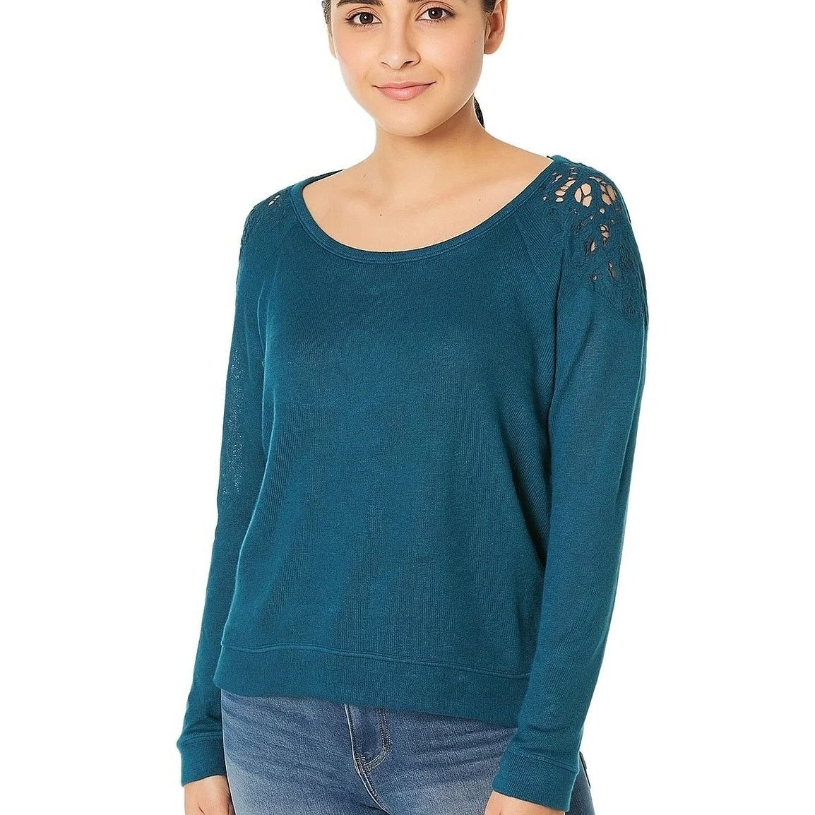 Aeropostale AEROPOSTALE Blue Sheer Long sleeve Blouse - Women's XL Size XL / US 12-14 / IT 48-50 - 2 Thumbnail