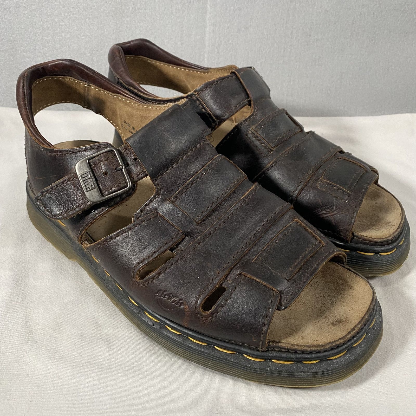 Dr. Martens Vtg Dr Doc Martens Leather Fisherman Sandal England Mens 13 Size US 13 / EU 46 - 1 Thumbnail
