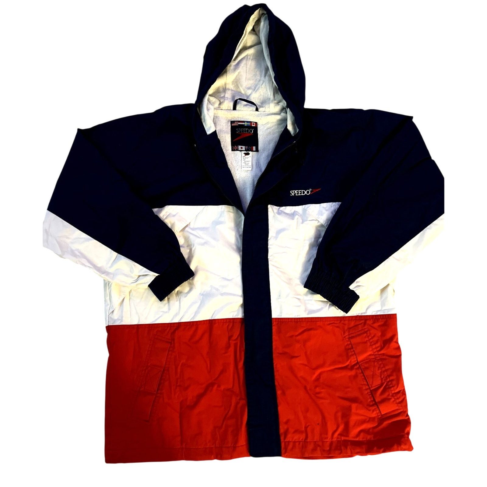 Speedo Speedo America Flag Windbreaker Jacket Red, White, and Blue Size US L / EU 52-54 / 3 - 1 Thumbnail