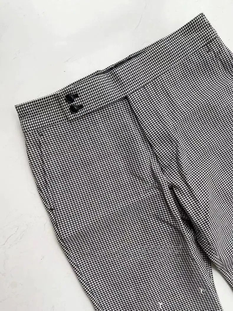 Comme des Garcons Comme Des Garcons size M Houndstooth Embroidered Culottes Size 22" - 2 Thumbnail