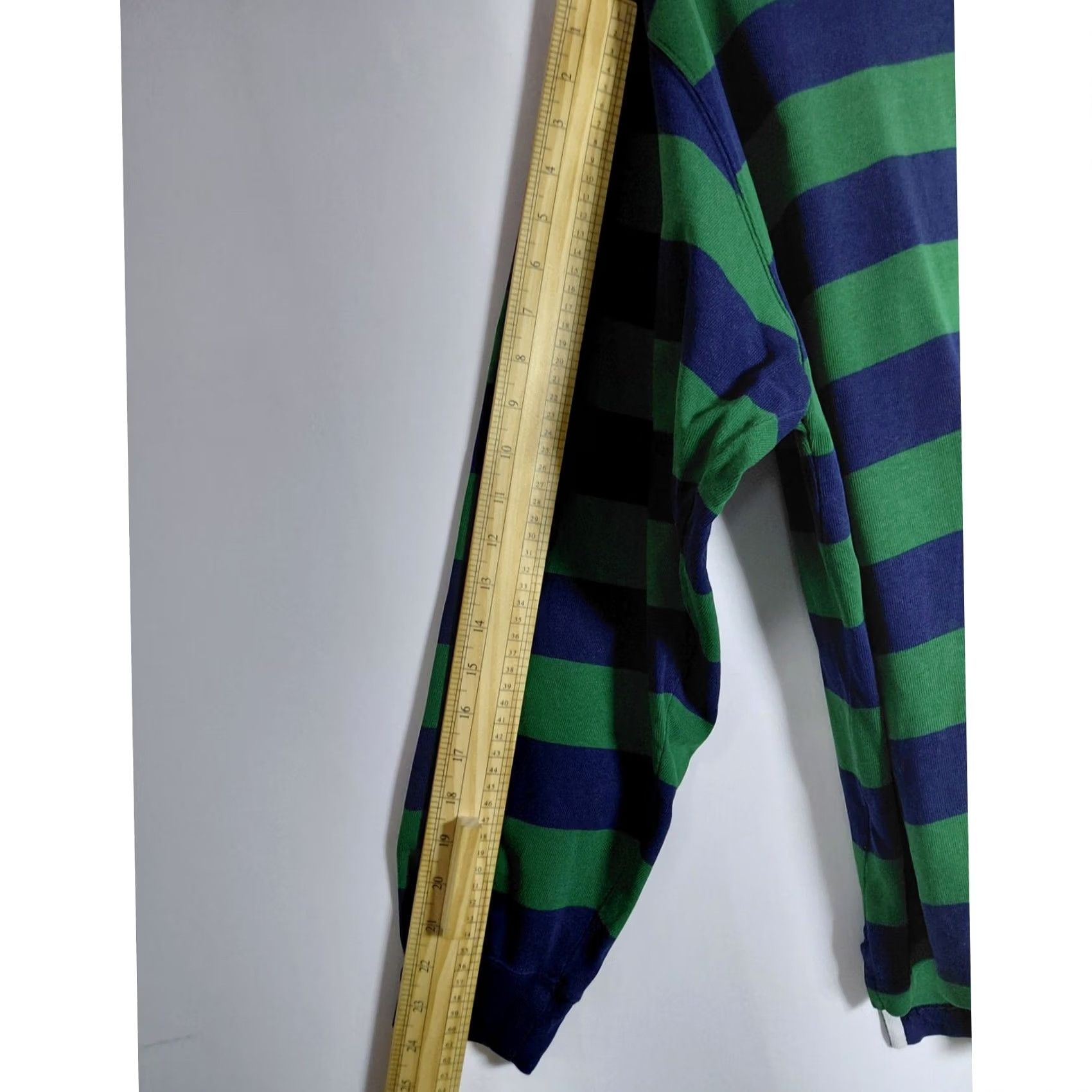 Brooks Brothers Brooks Brothers Rugby Shirt Striped 100% Cotton Long Sleeve Green Blue Size L Men Size US L / EU 52-54 / 3 - 6 Thumbnail