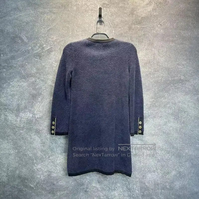 Chanel Chanel Navy Cotton Women's Dress Size S . Size S / US 4 / IT 40 - 2 Thumbnail