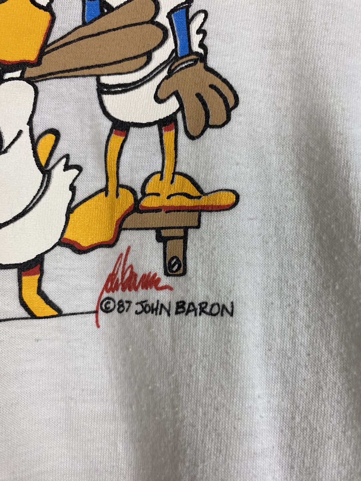 Vintage Vintage 1987 Single Stitch Inside the Duckout John Baron Tee Size US XL / EU 56 / 4 - 3 Thumbnail