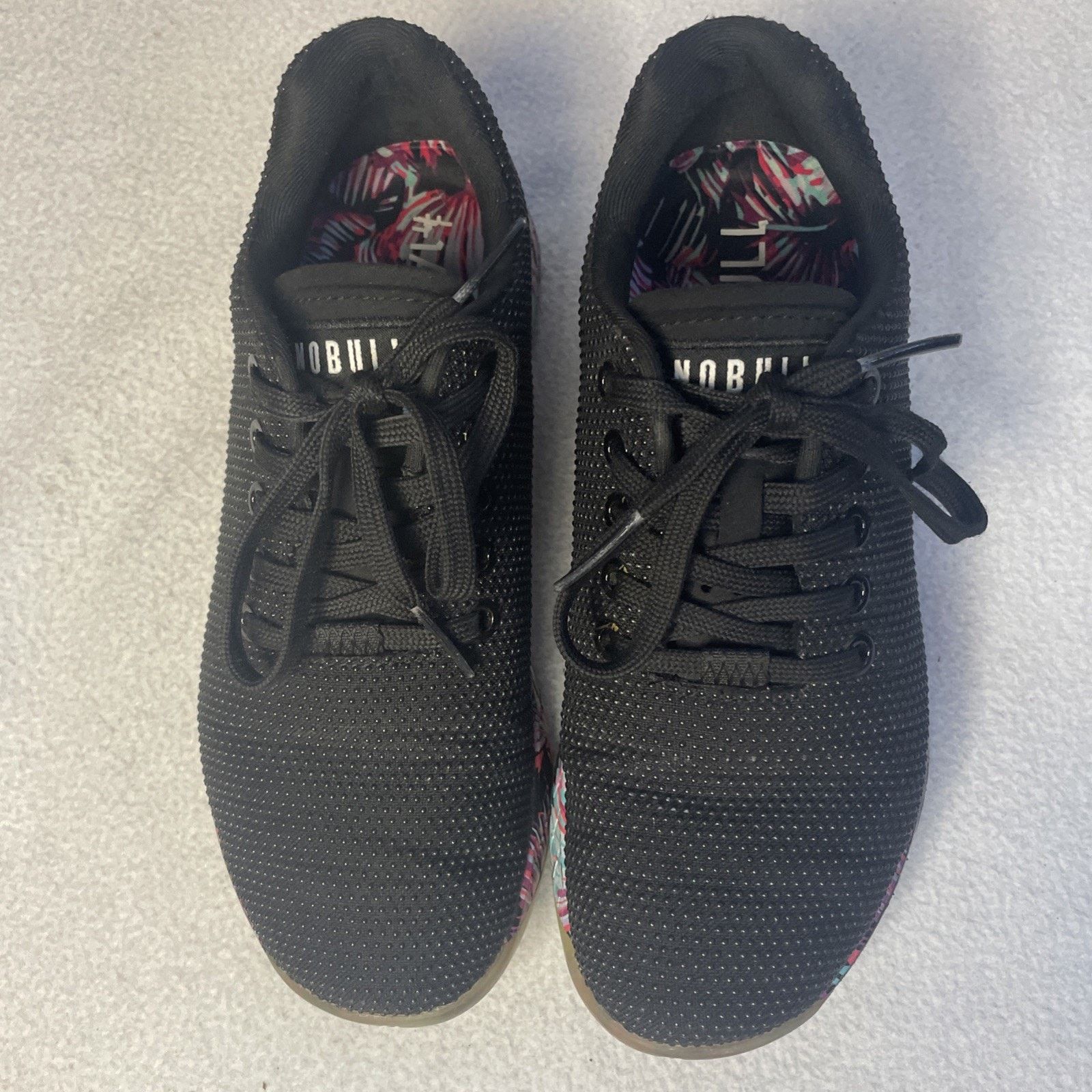 Other Nobull Superfabric Women's Size 6 Shoes Black Floral Sneaker Size US 6 / IT 36 - 6 Thumbnail