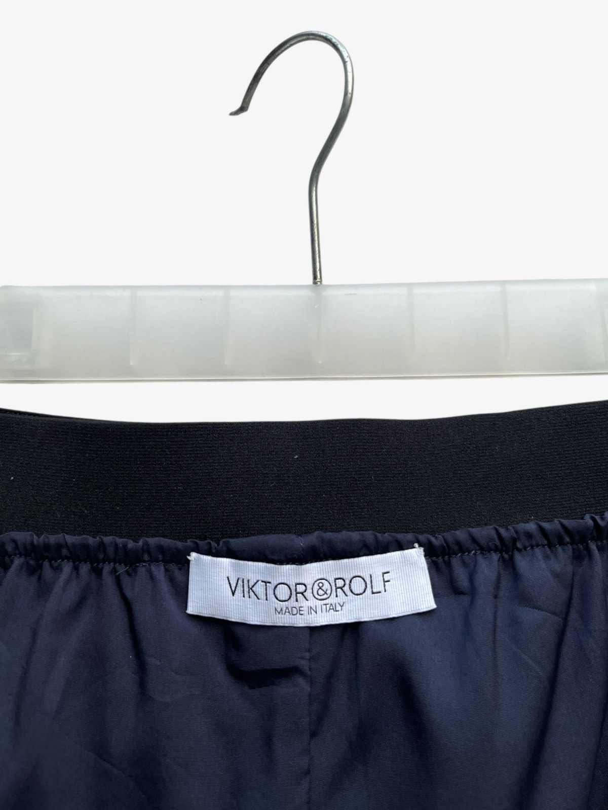 Viktor & Rolf Viktor & Rolf Feather Print Navy Blue Knee Length Skirt Size 28" / US 6 / IT 42 - 7 Thumbnail