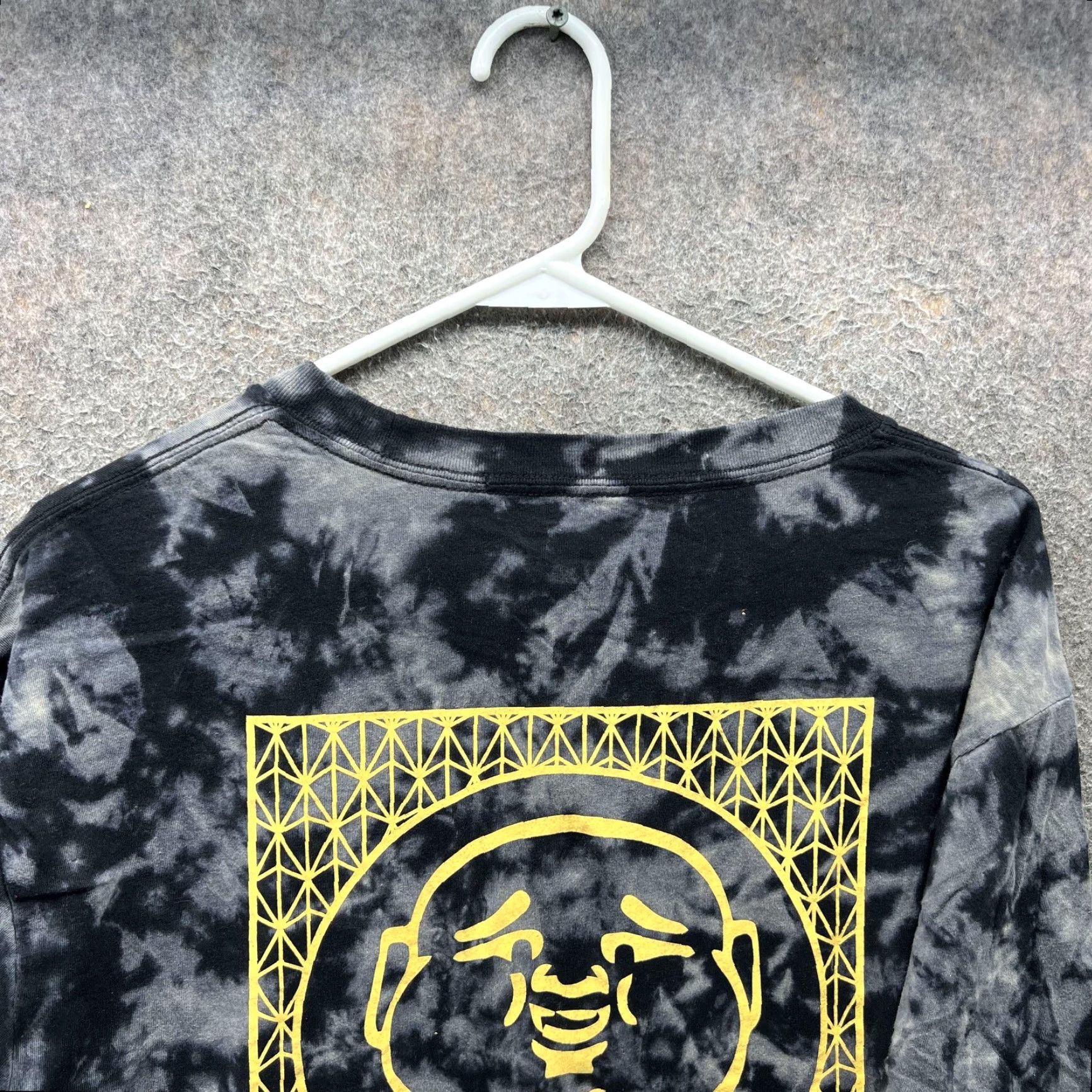 True Religion VINTAGE True Religion Shirt Women 2XL Black Tie-Dye Buddha Graphic Distressed Short Sleeve Crew Neck T-Shirt Womens Size XXL / US 16-18 / IT 52-54 - 7 Thumbnail