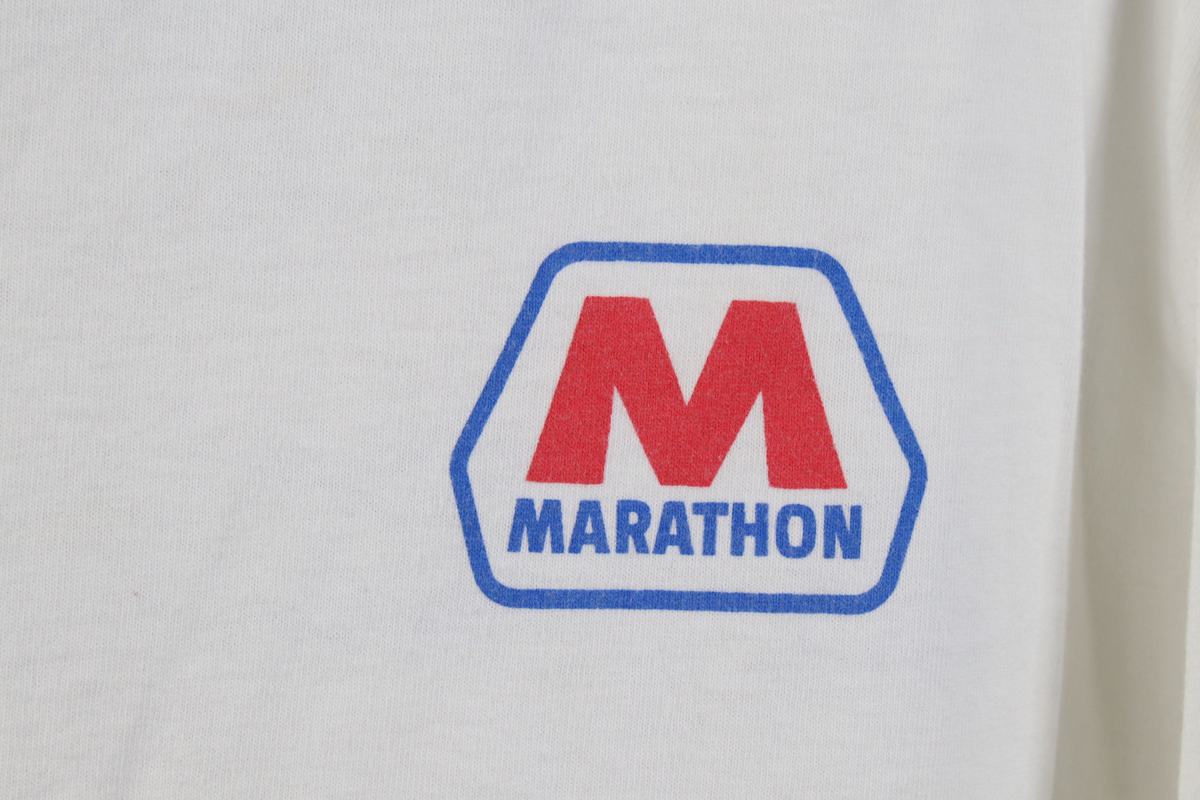Vintage Vintage 90s Y2K Oil Corporation Long Sleeve T-Shirt White Size US L / EU 52-54 / 3 - 4 Thumbnail