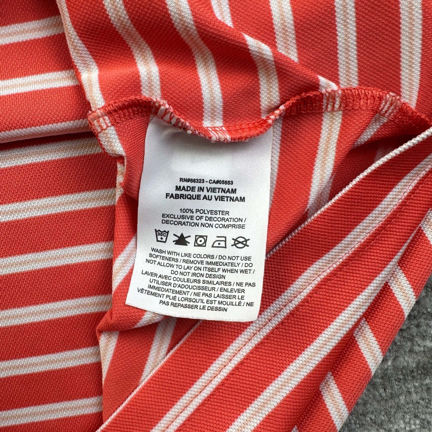Nike nike polo shirt mens XL orange victory striped dri fit golf Size US XL / EU 56 / 4 - 7 Thumbnail