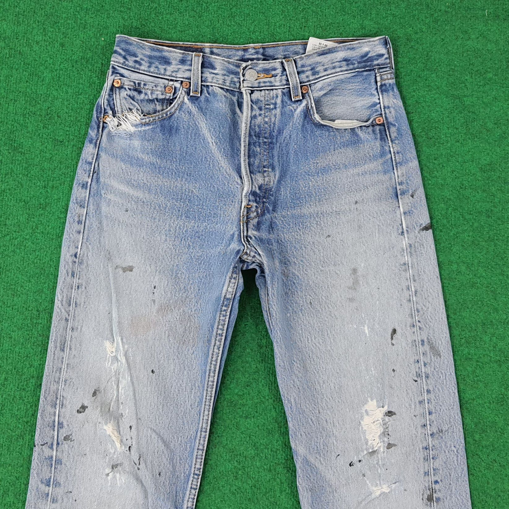 Levi's Vintage Levi's 501 Denim Distressed Paint Jeans C252N10 Size US 28 / EU 44 - 2 Thumbnail
