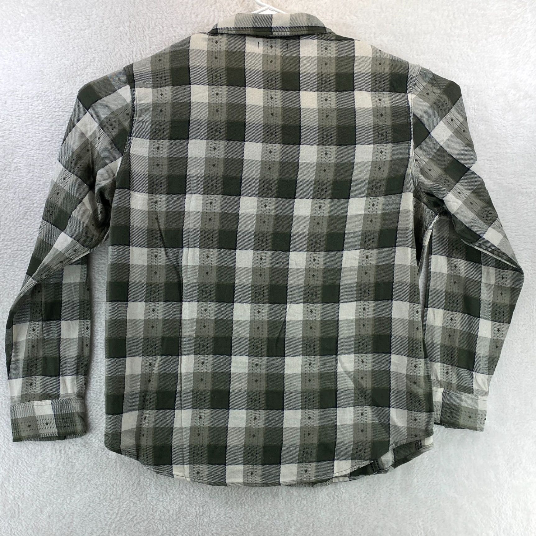 Frye NEW Frye Mens XL Cotton Green Jacquard Flannel Plaid Button Up Long Sleeve NWT Size US XL / EU 56 / 4 - 3 Thumbnail