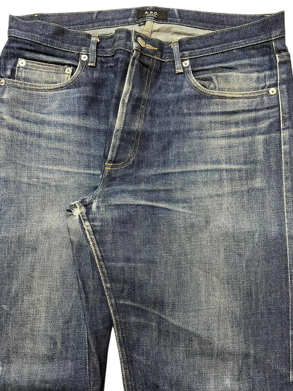 A.P.C. Vintage Japan A.P.C Blue Faded Wash Style Jeans Size US 33 - 4 Thumbnail