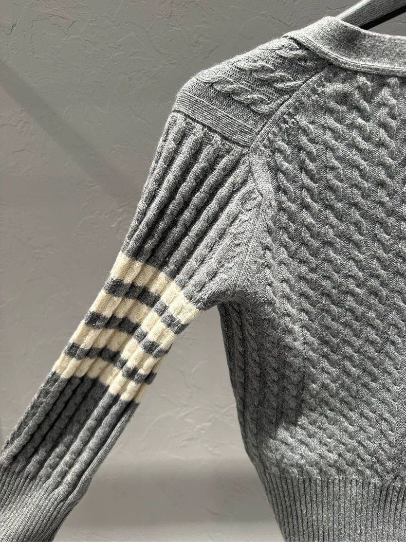 Thom Browne Thom Browne Gray knit cardigan Size XS / US 0-2 / IT 36-38 - 5 Thumbnail