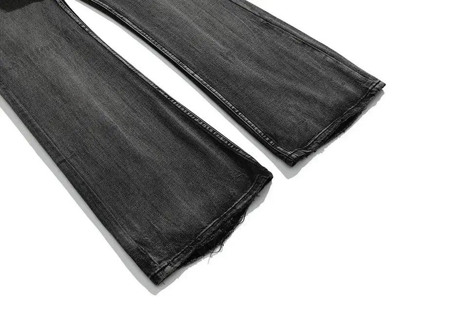 Japanese Brand Black Washed Damage Baggy jeans y2k 90’s retro style Size US 32 / EU 48 - 6 Thumbnail