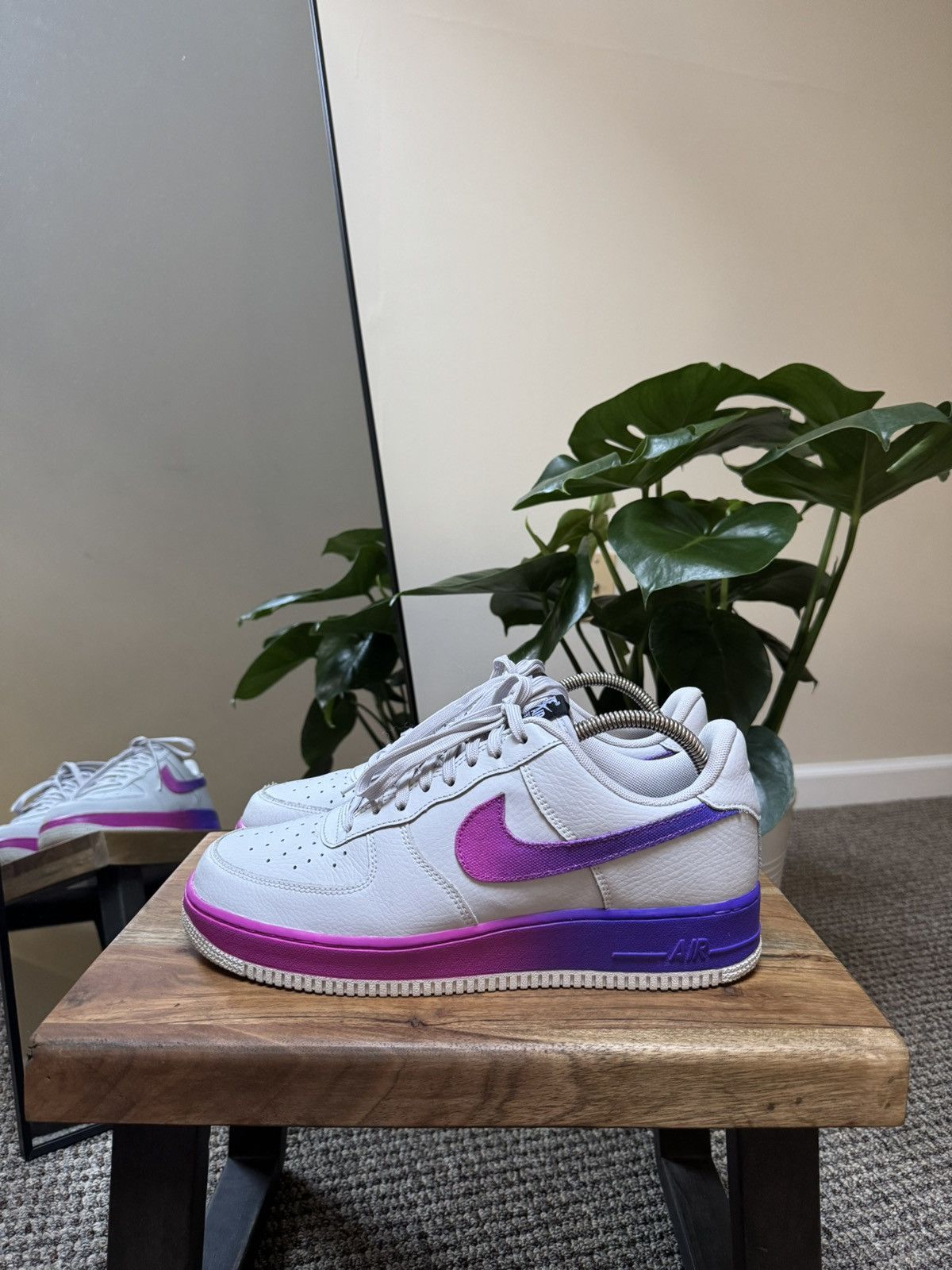 Leather Sneakers Nike Air Force 1 GRADIENT VAST GREY HYPER