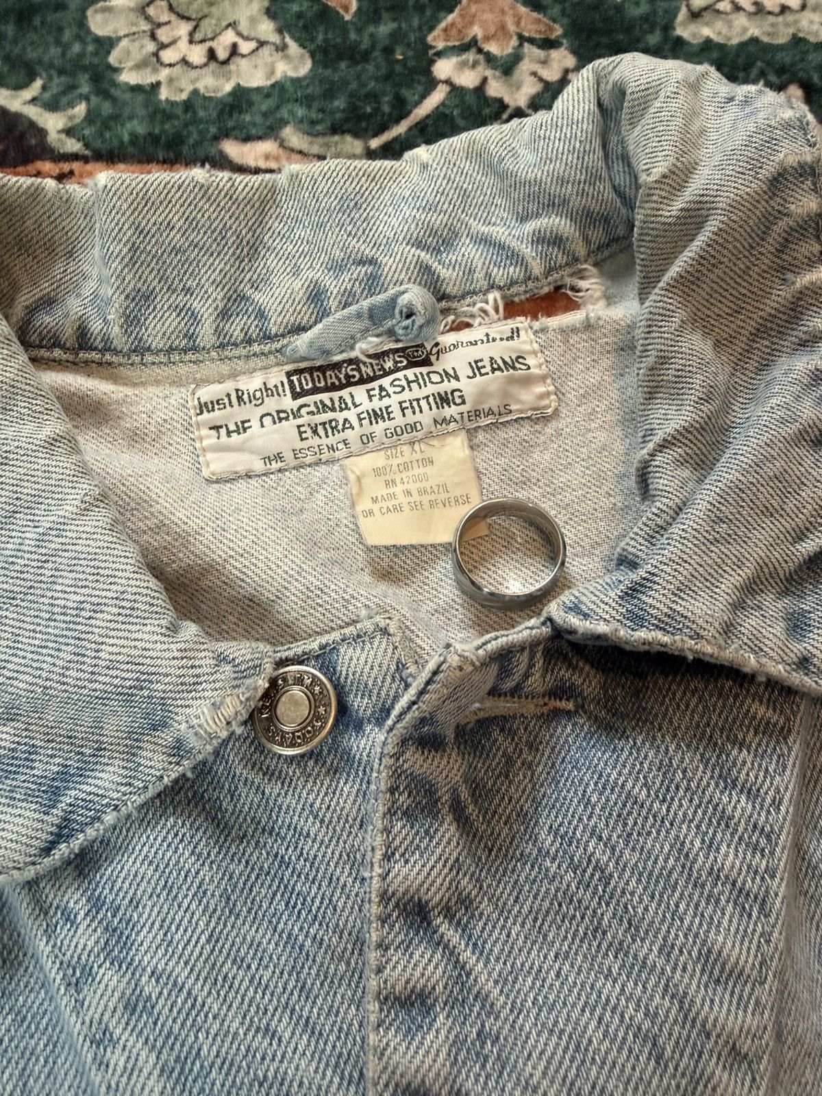 Levi's Vintage 70s Todays News Denim Jacket Size US L / EU 52-54 / 3 - 2 Thumbnail