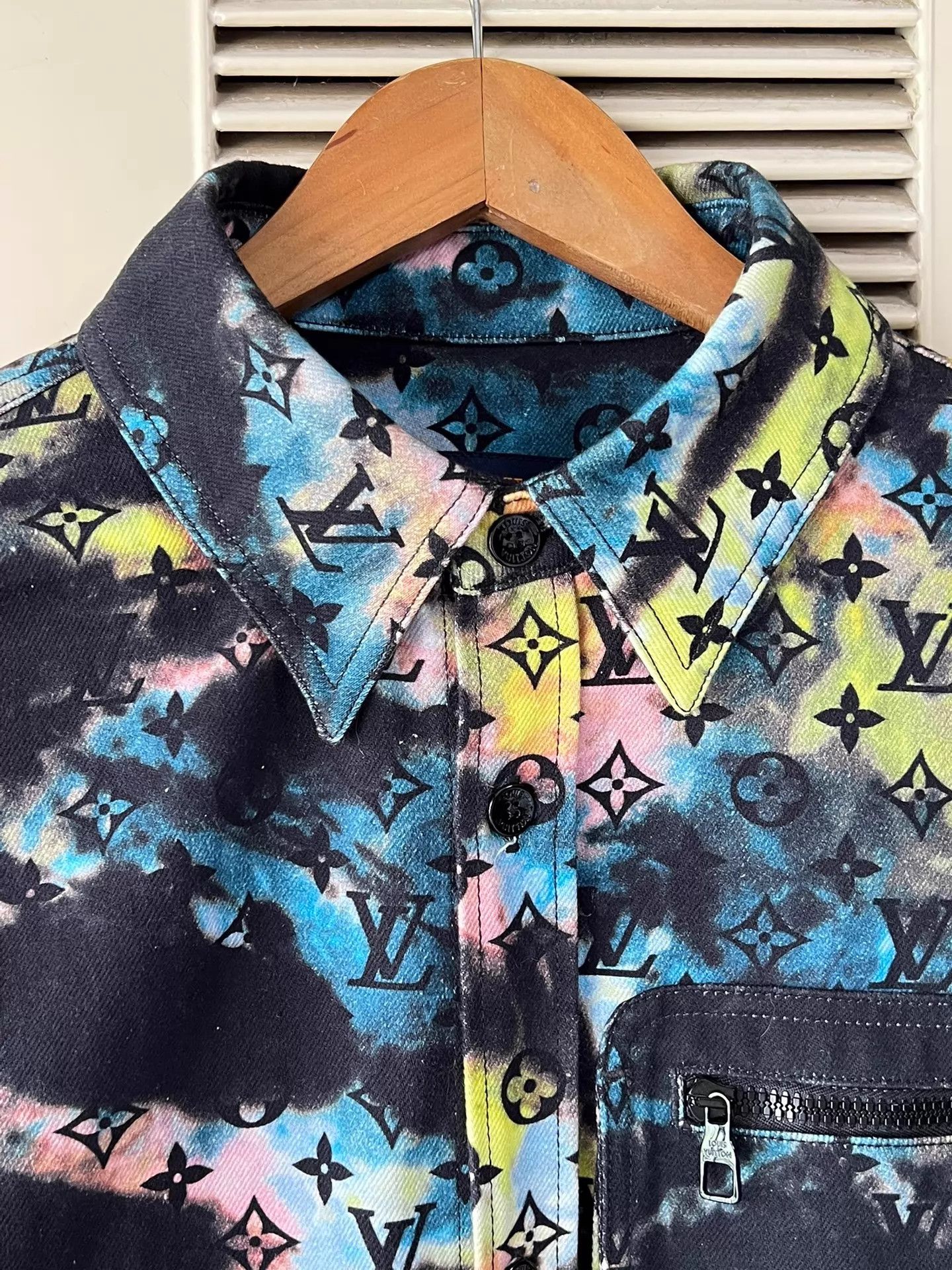 Louis Vuitton Louis Vuitton Color Laser Monogram Denim Shirt Jkt S Unisex Size US M / EU 48-50 / 2 - 3 Thumbnail