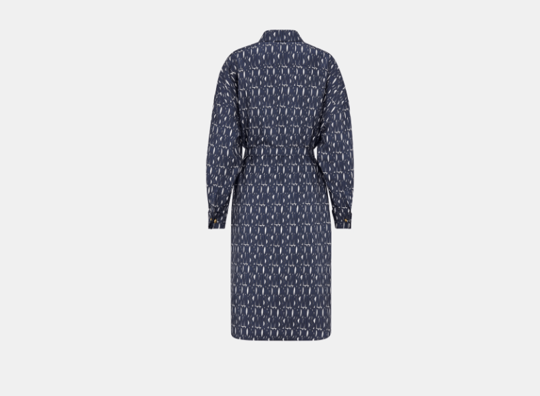 Dior o1w1db11225 451R45 Mini Shirt Dress in Navy Blue/White Size XS / US 0-2 / IT 36-38 - 2 Thumbnail
